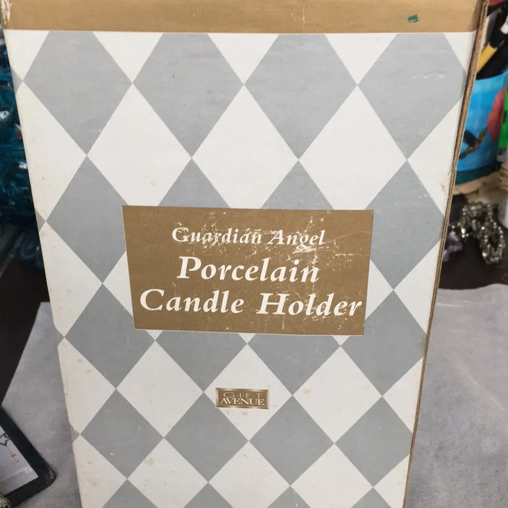 NWOT Guardian Angel Porcelain Candle Holder - Picture 5 of 7